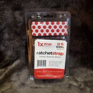 Natural Home 1 Heavy Duty Tie-Down Ratchet Strap 600lbs 12ft